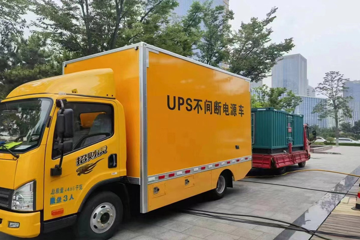 江山发电机租赁施工现场