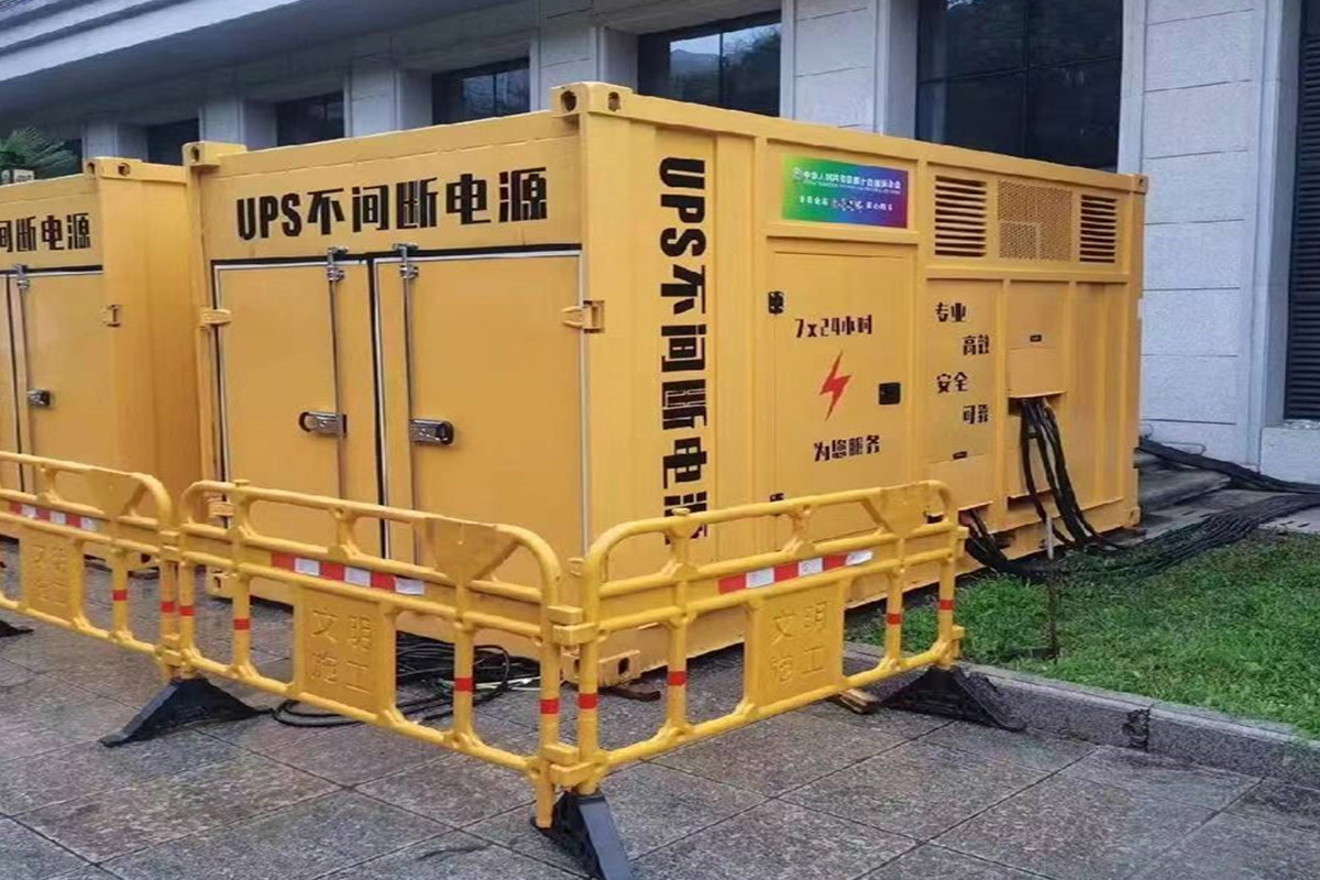 江山发电机租赁施工现场